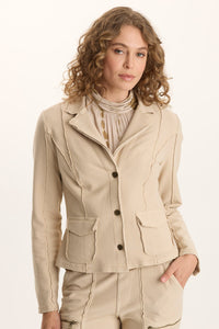 XCVI DUNNE TWILL KNIT STRETCH BLAZER