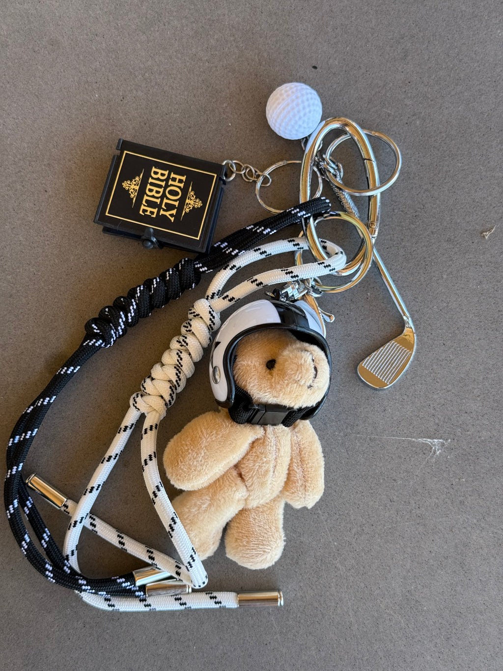 Teddy Bear Golf & Faith Charm