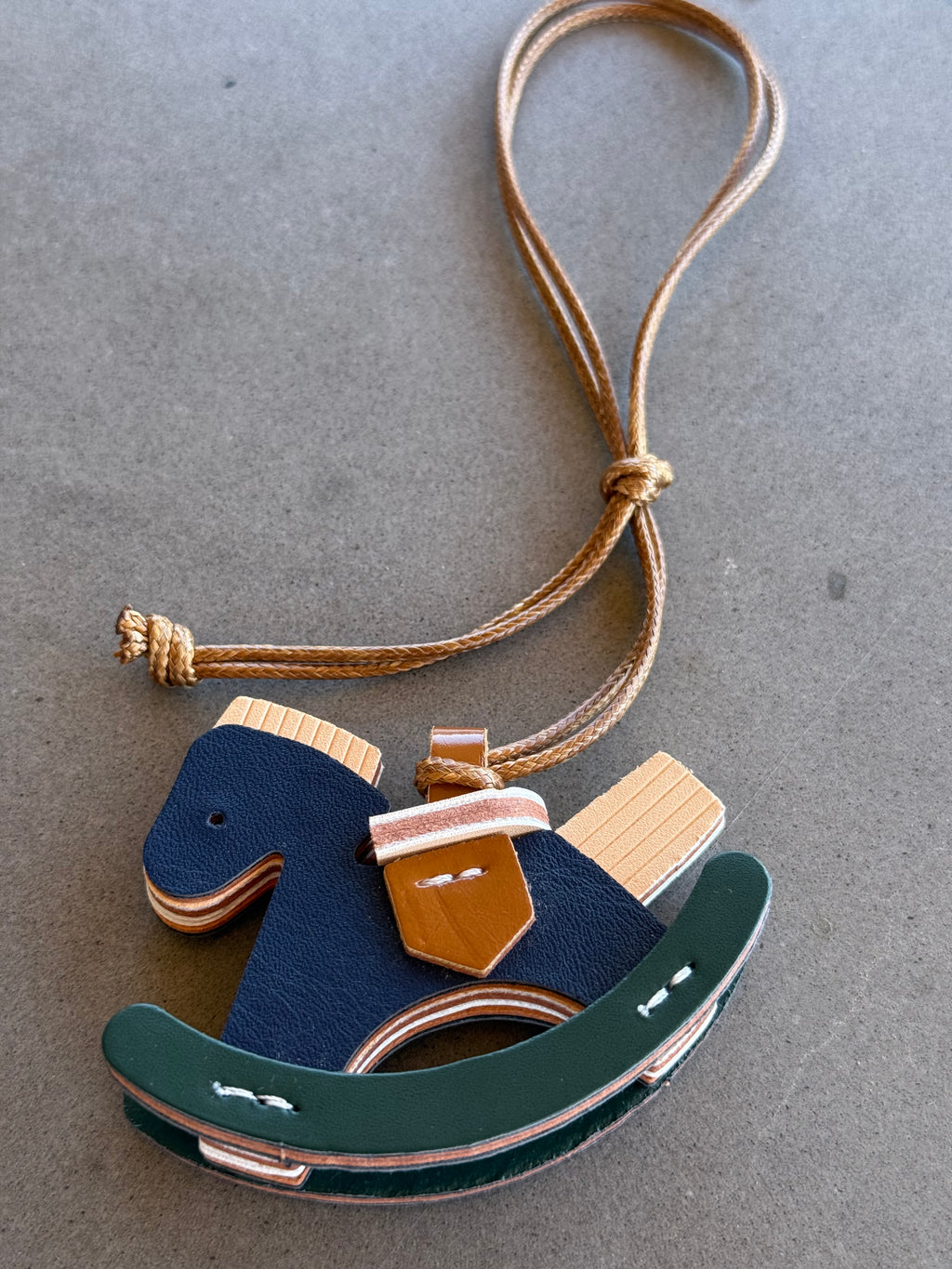 Rocking Horse Leather Charm