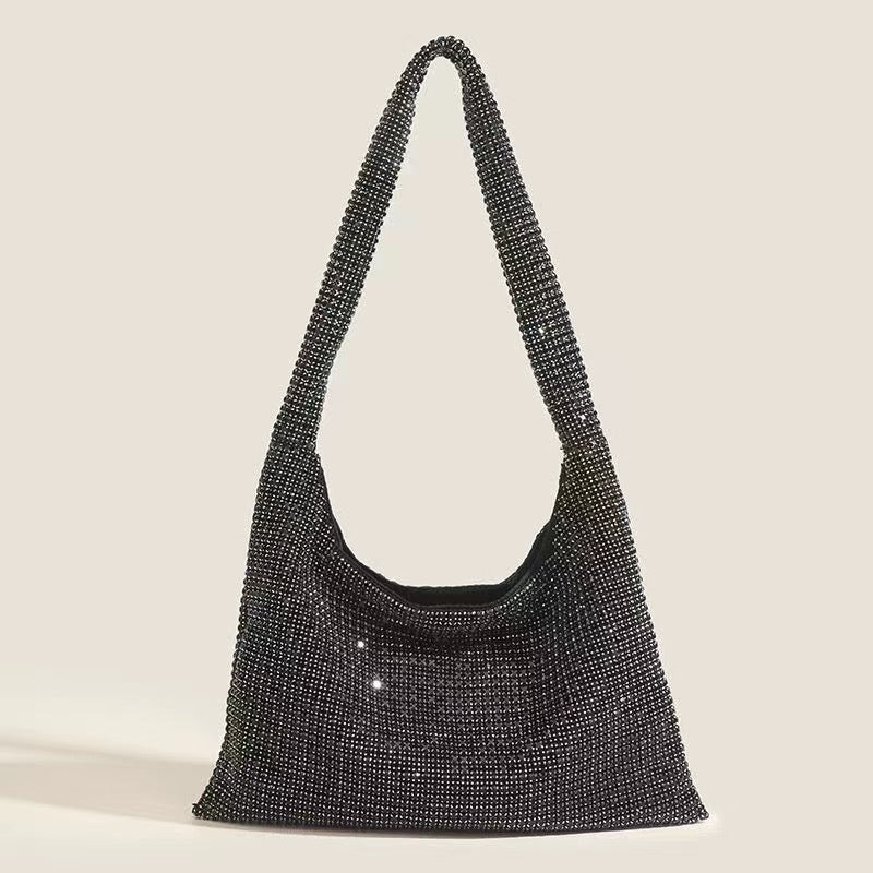 FANG CRYSTAL SPARKLING TOTE BLACK