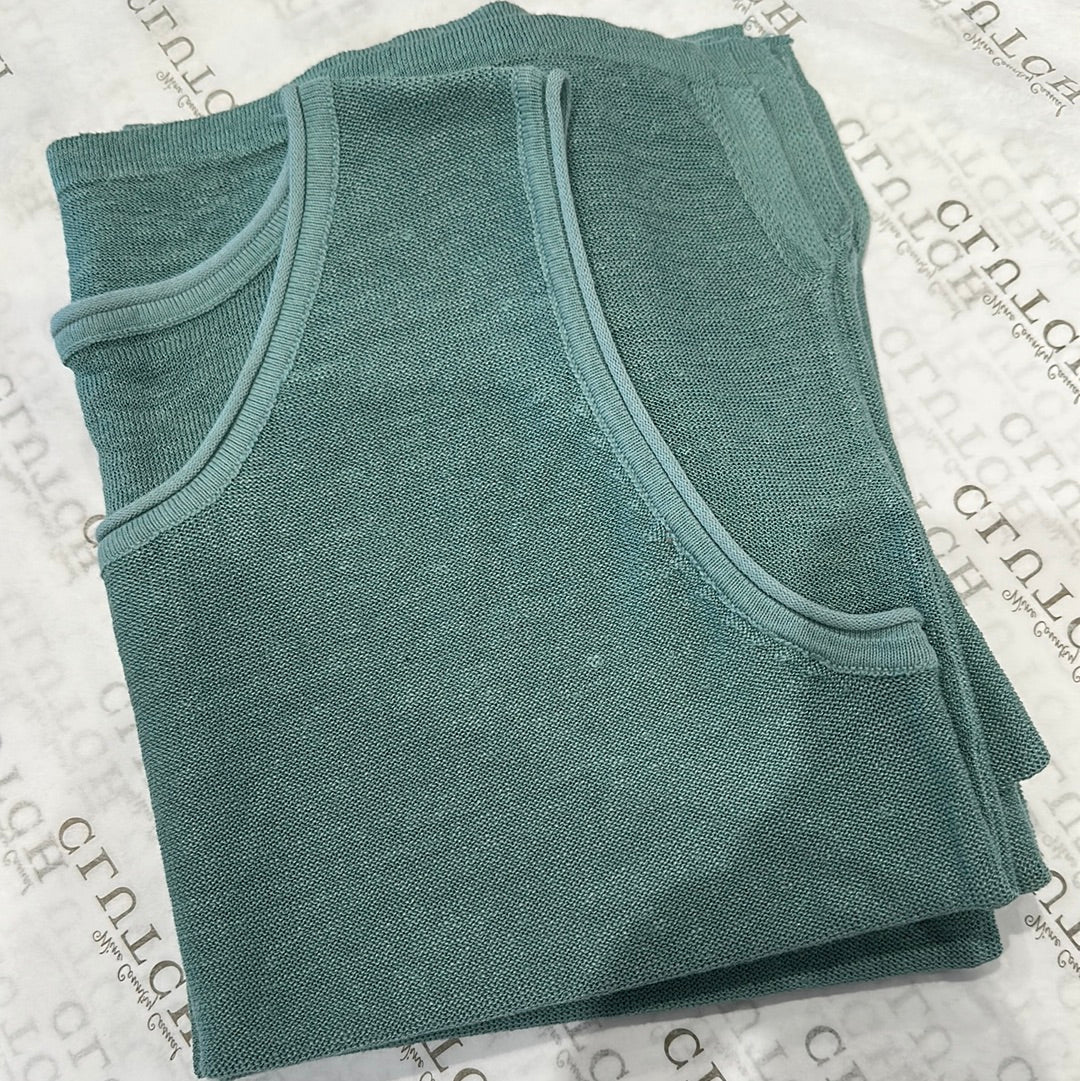 OUBE 333 LINEN TANK TOP