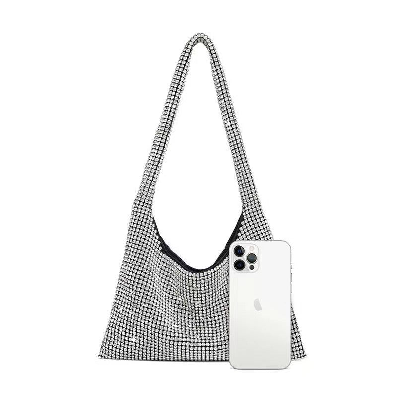 Silver Crystal Sparkling Mini Tote 