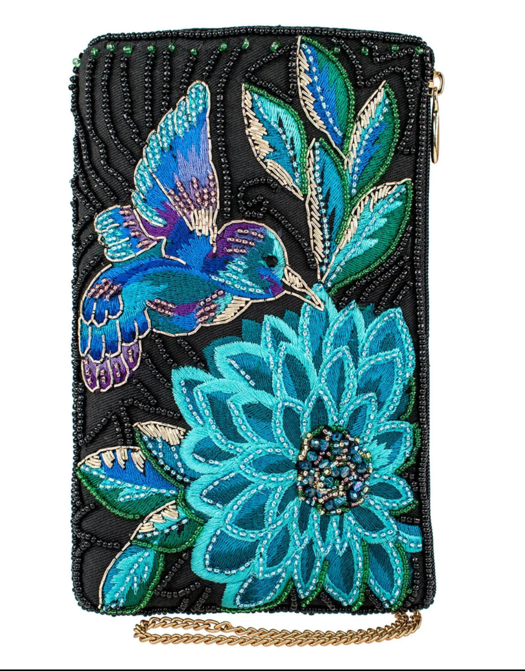 Mary Frances Iridescent Hummingbird Crossbody