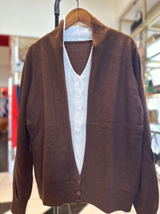 Double Layer Button Down Cardigan