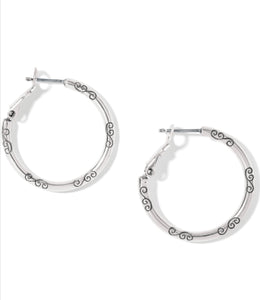 Brighton Small Hoop Charm Earrings Silver