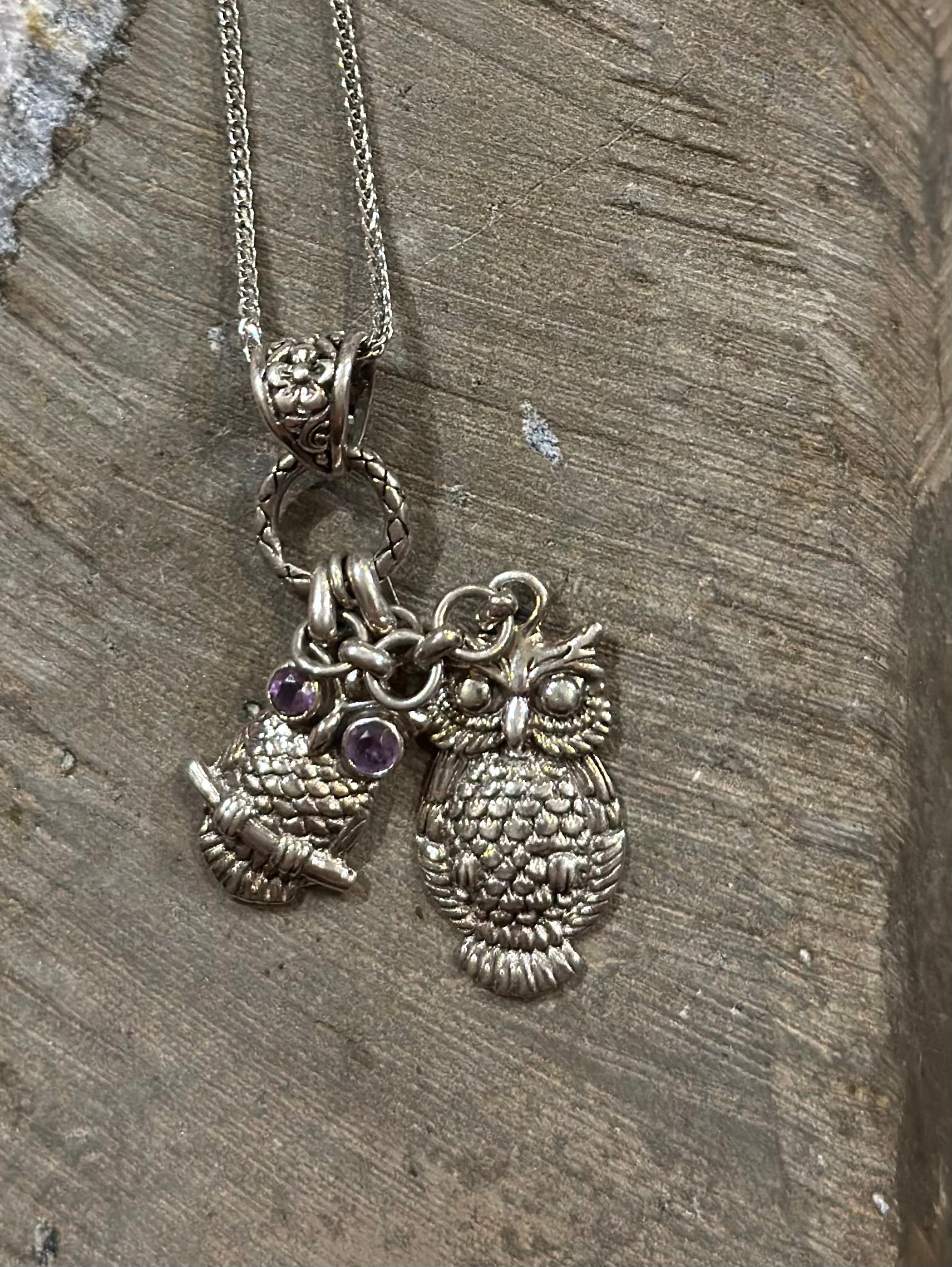 AYUN OWL STERLING SILVER NECKLACE
