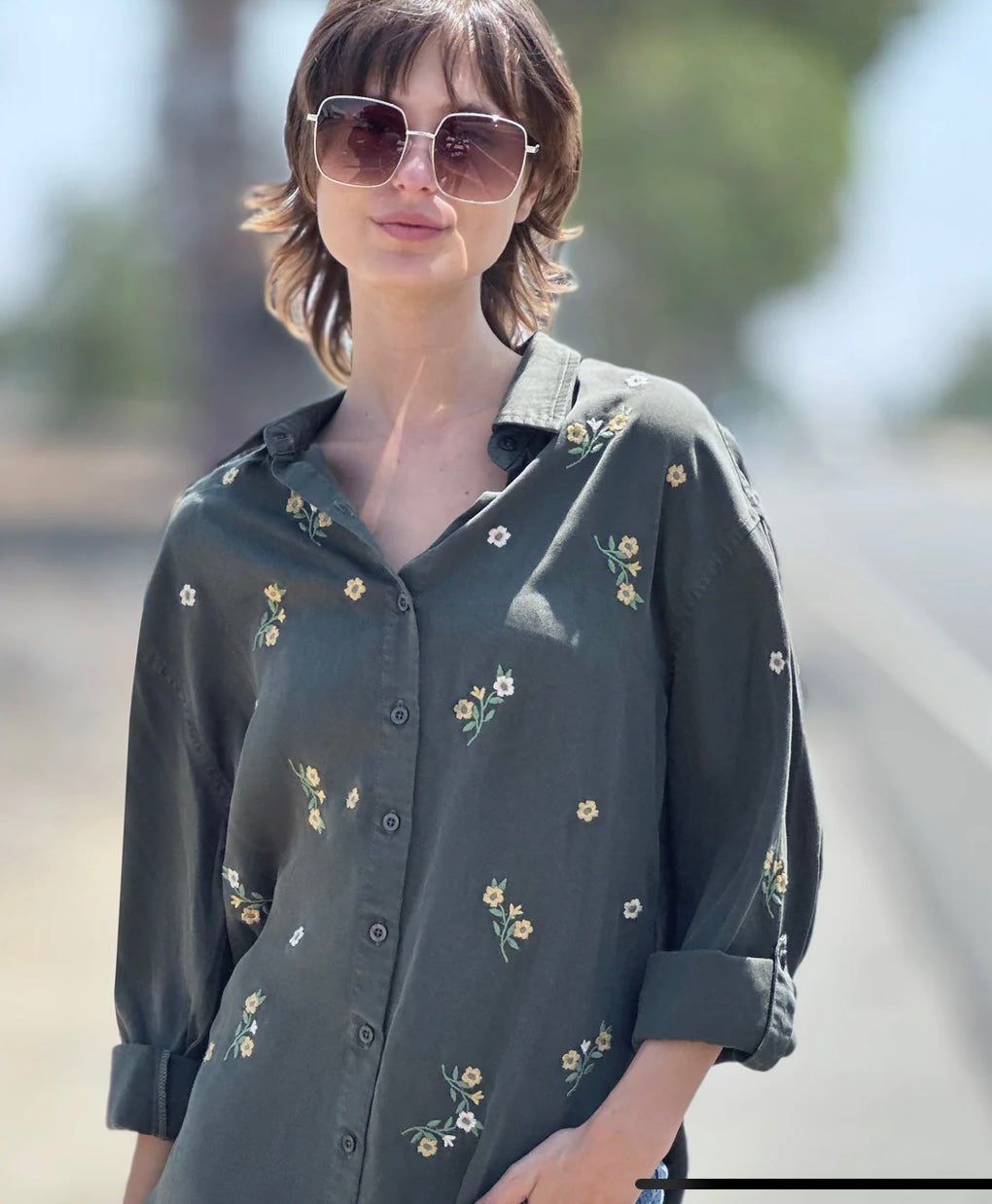 Bill Army Floral embroidered Shirt