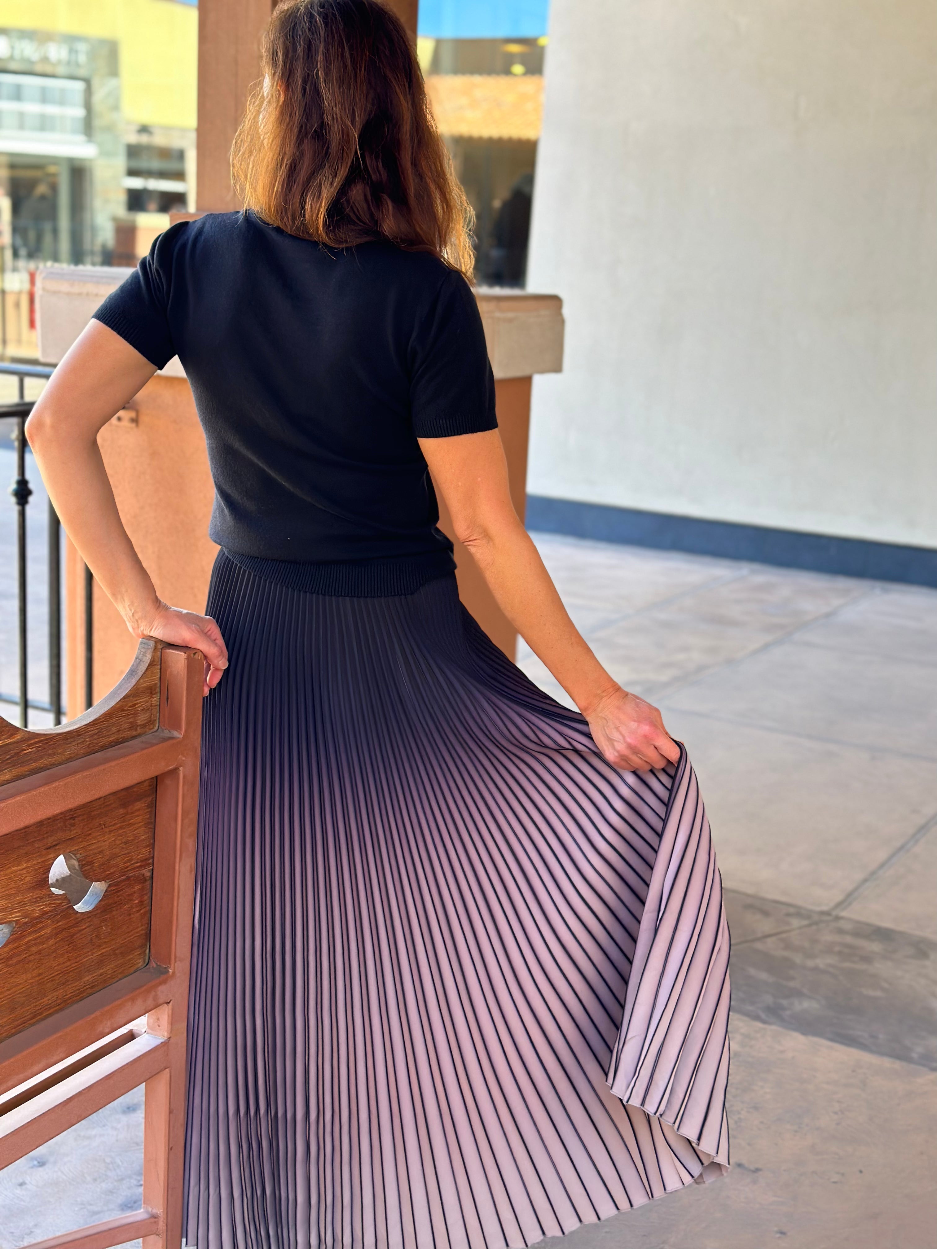 Crin Ultra Pleaded Skirt Mauve