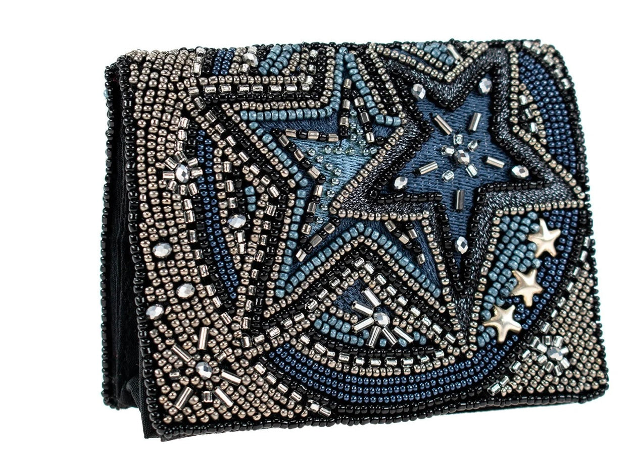 MARY FRANCIS STAR STUDDED WALLET