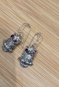 AYUN OWL STERLING SILVER EARING