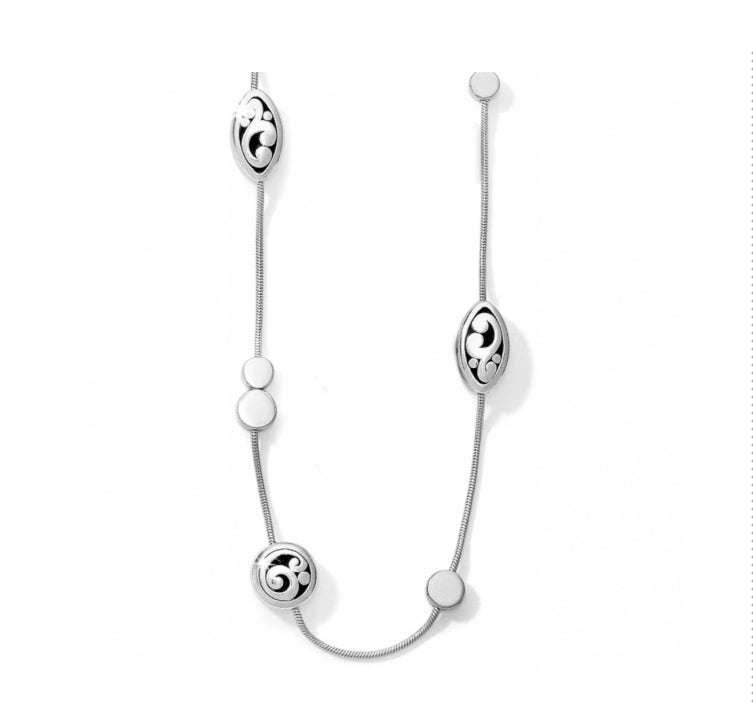 Contempo Long Necklace Silver