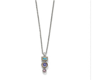 Halo Gleam Drop Necklace Silver