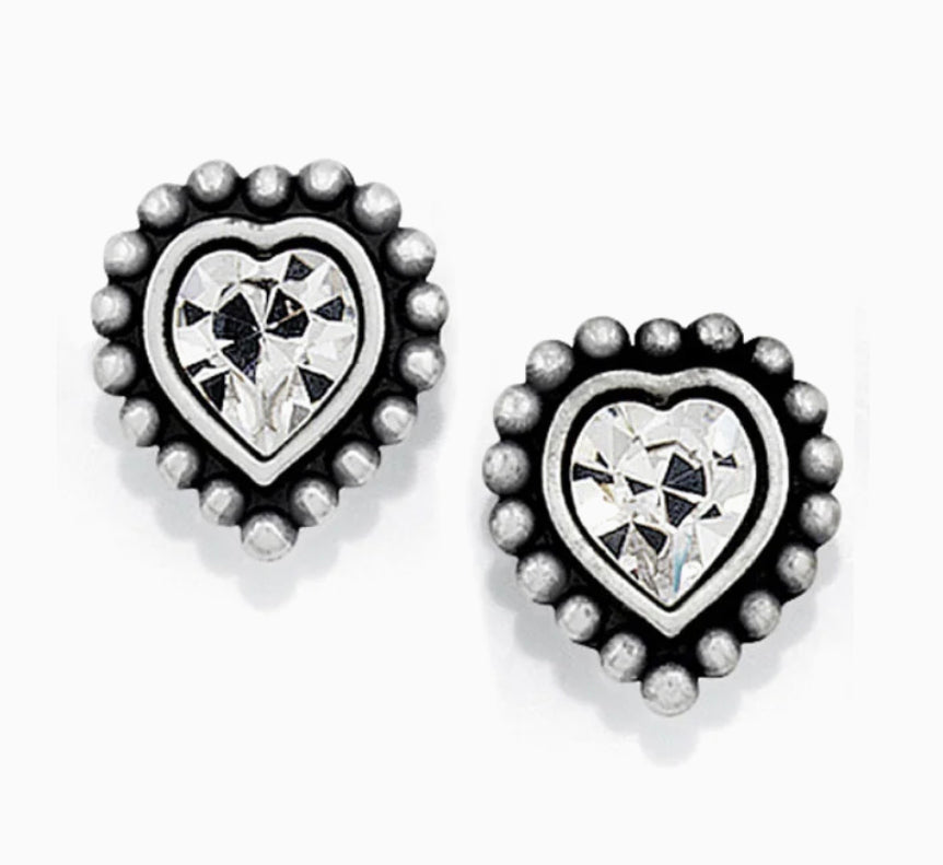 SHIMMER HEART MINI POST EARRINGS J20622