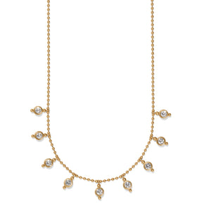 TWINKLE MOD DROPLET CRYSTAL REVERSE NECKLACE GOLD