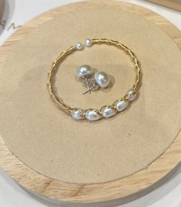 FUYU Gold Twine Fresh Pearl Bracelet