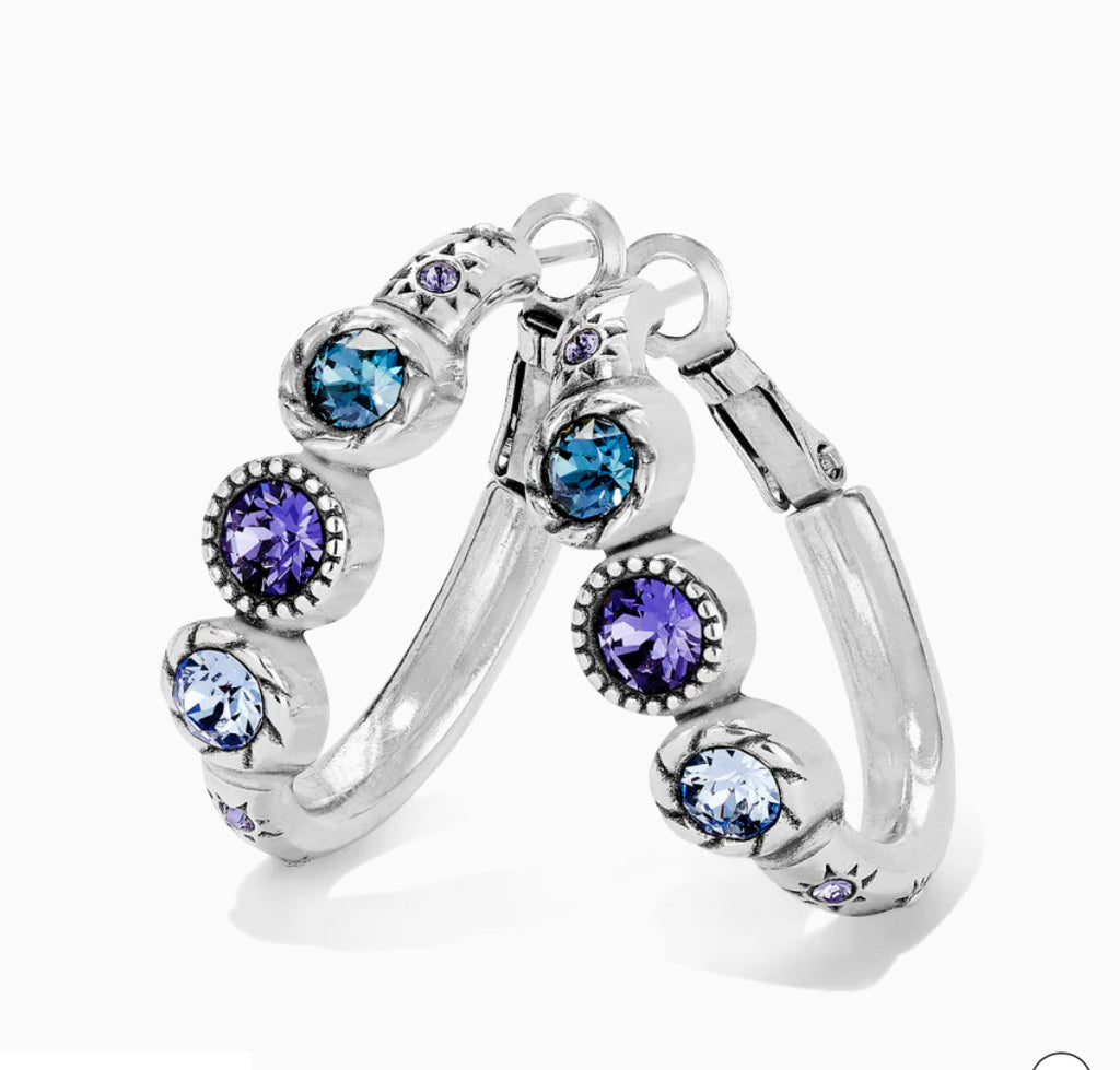 Brighton Halo Trio Hoop Earrings Tanzanite