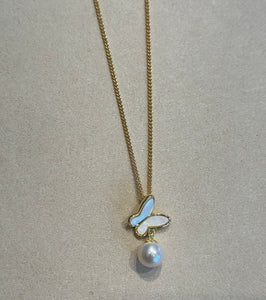 FUYU BUTTERFLY PEARL NECKLACE