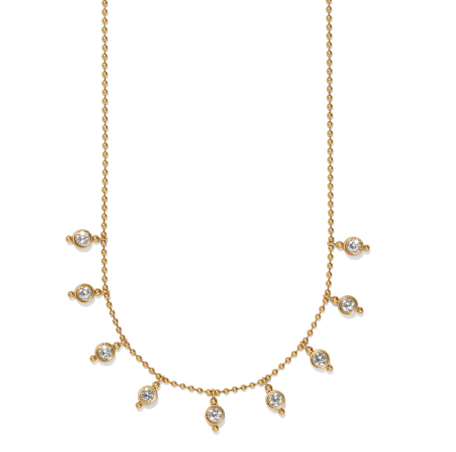 TWINKLE MOD DROPLET CRYSTAL REVERSE NECKLACE GOLD