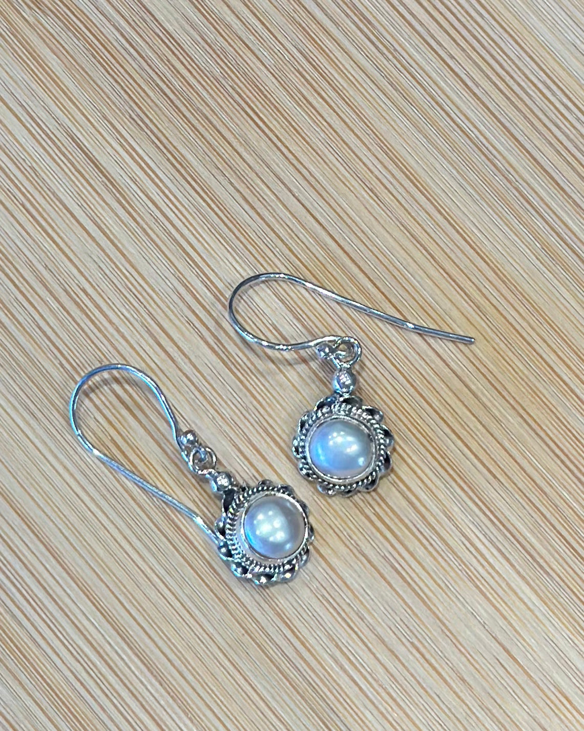 AYUN FLOWER FRESH PEARL STERLING SILVER EARRINGS