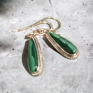 AYUN TEAL TEAR DROP EARRINGS