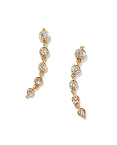 Twinkle Mod Post Drop Earrings Gold Ja9949