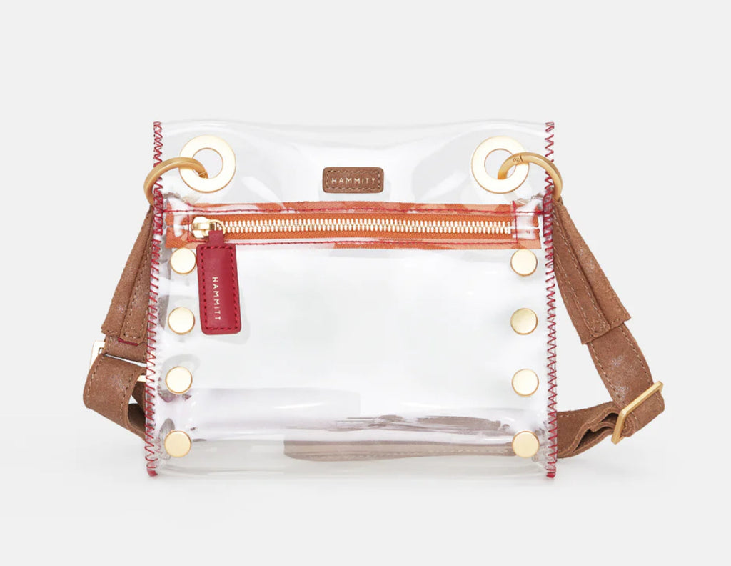 Hammitt Tony SML Clear Brushed Gold Xbody