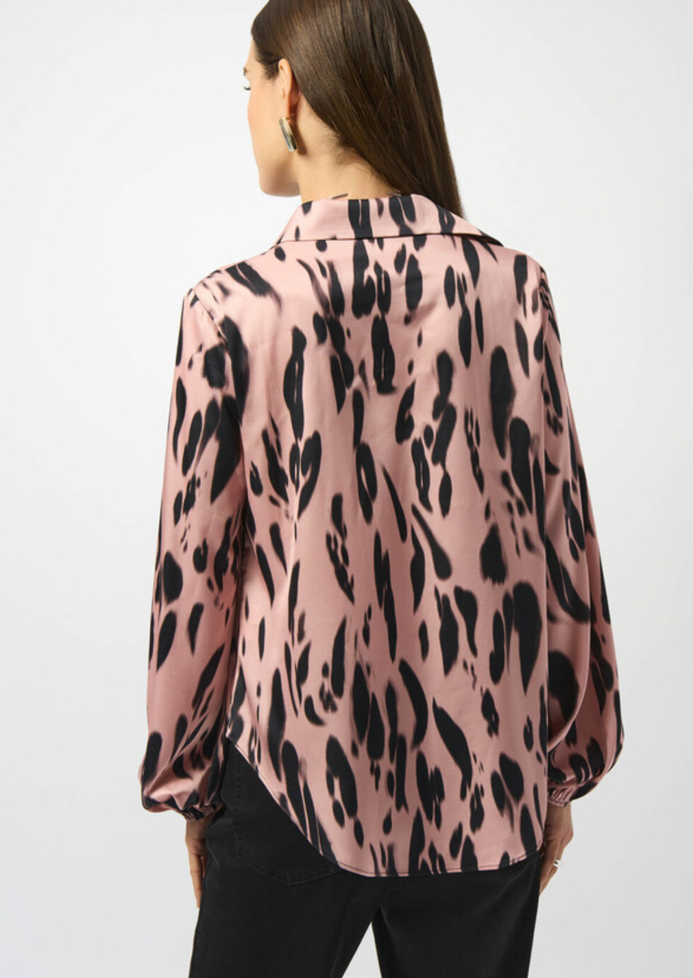Joseph Ribkoff Satin Animal Print Top