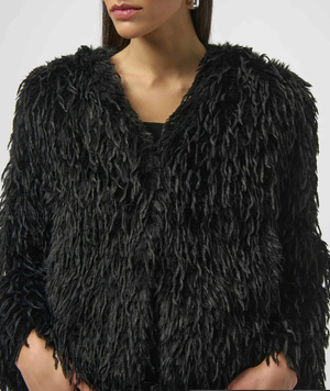 Joseph Ribkoff Faux Fur Jacket Black