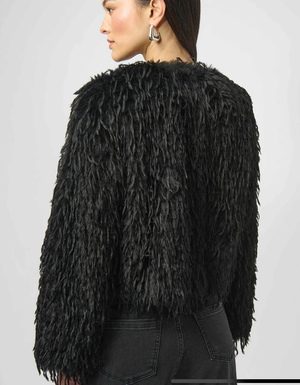 Joseph Ribkoff Faux Fur Jacket Black