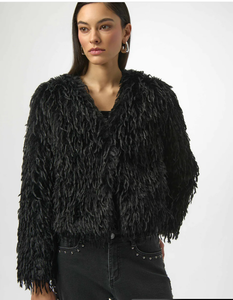 Joseph Ribkoff Faux Fur Jacket Black
