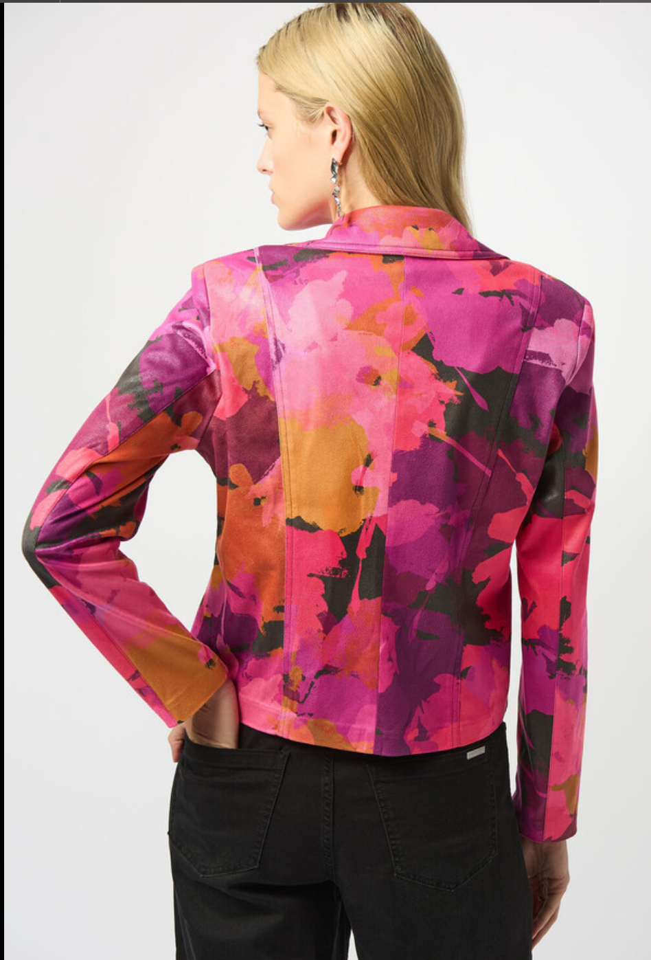 Joseph Ribkoff Floral Biker Jacket