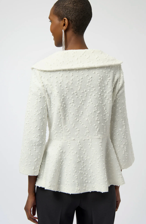 Joseph Ribkoff Sequined Bucle Peplum Jacket