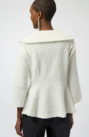 Joseph Ribkoff Sequined Bucle Peplum Jacket