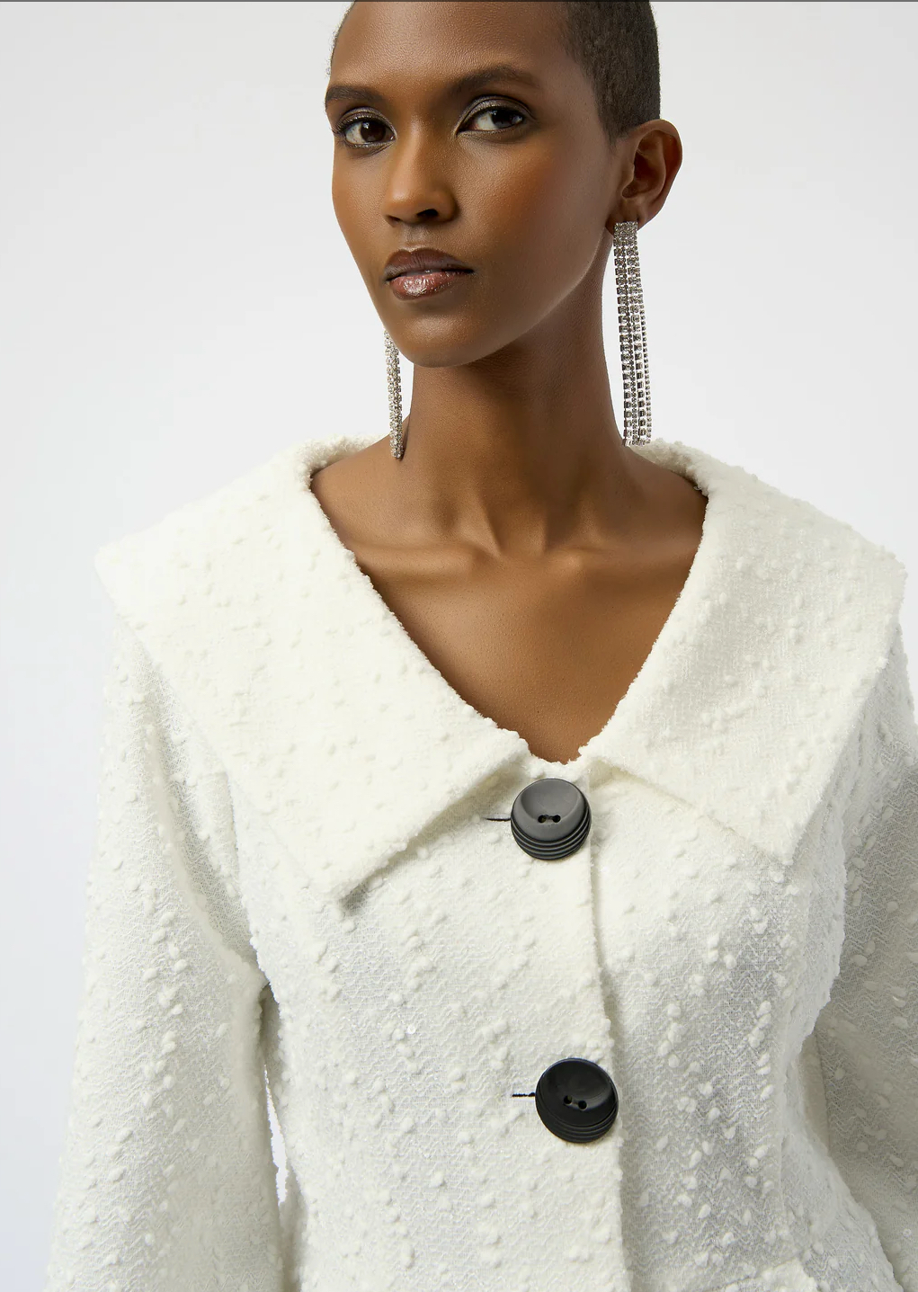 Joseph Ribkoff Sequined Bucle Peplum Jacket