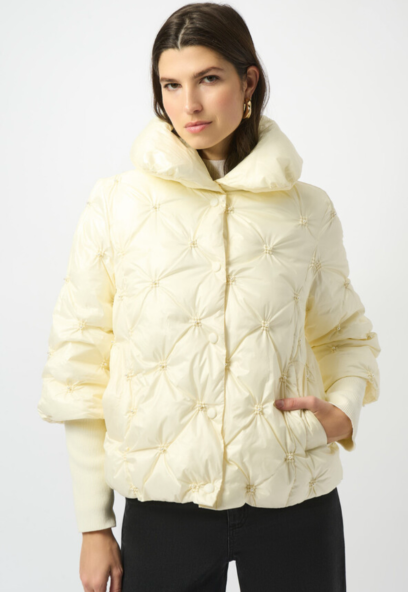 Joseph Ribkoff Jewel Embellished Puffer Coat
