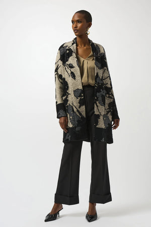 Joseph Ribkoff Jacquard Knit Long Cardigan