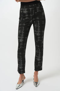 Joseph Ribkoff Plaid Ankle-Length Trousers