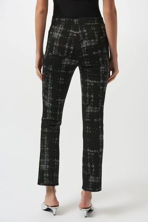 Joseph Ribkoff Plaid Ankle-Length Trousers