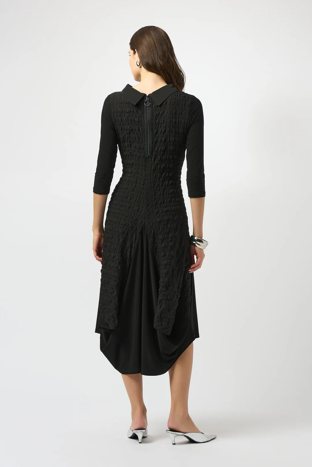 Joseph Ribkoff Bubble Jacquard & Silk Knit Cocoon Dress