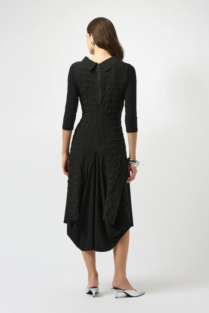 Joseph Ribkoff Bubble Jacquard & Silk Knit Cocoon Dress – Clutch