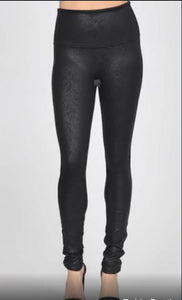 M.Rena Antiqued Faux Leather Legging Black