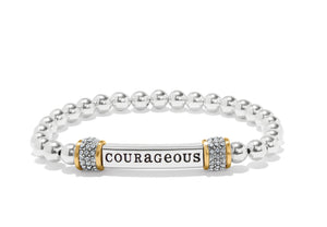 MERIDIAN COURAGEOUS TWO TONE STRETCH BRACELET