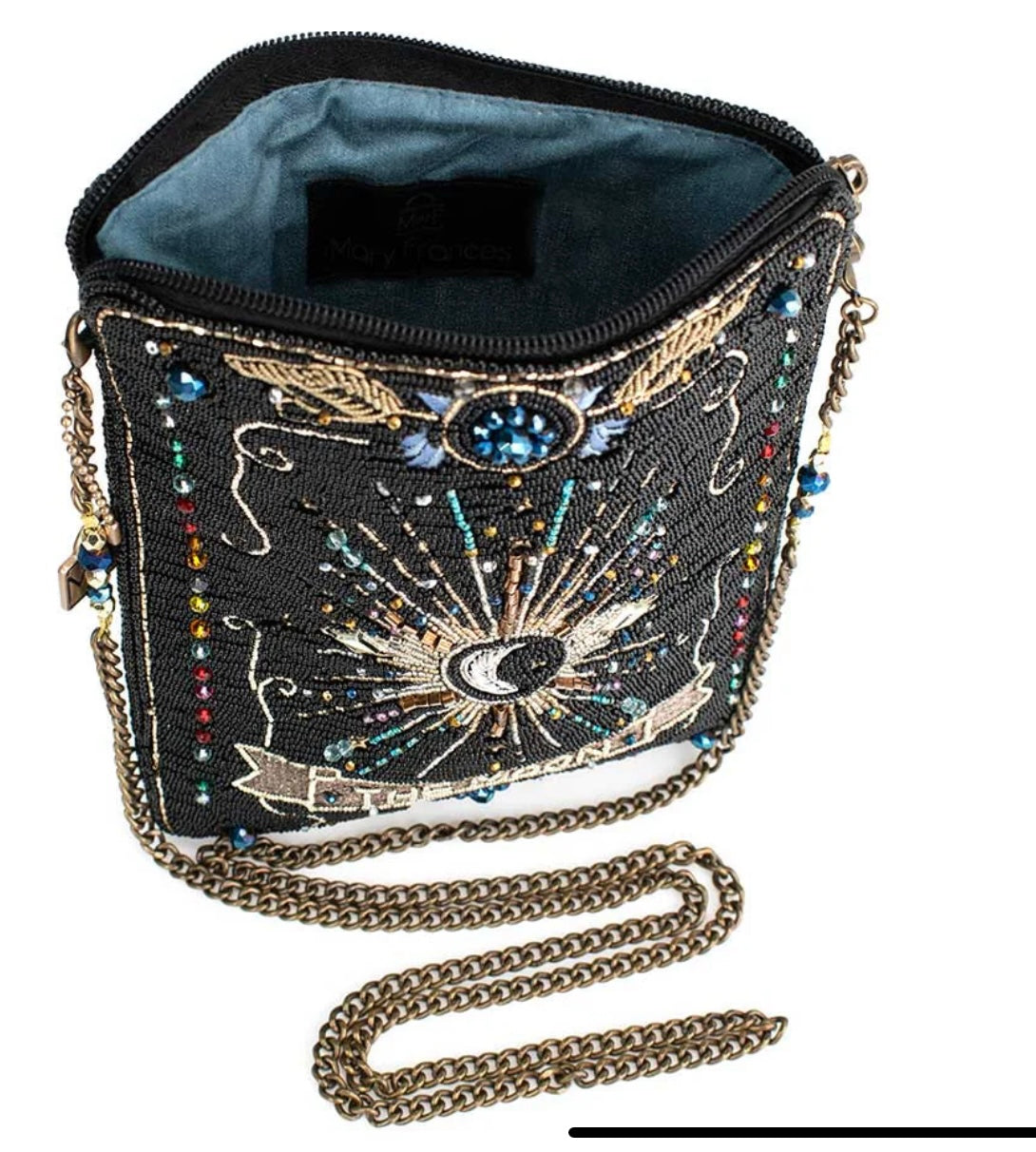 Mary Frances Moonstruck Mini Crossbody Handbag Top