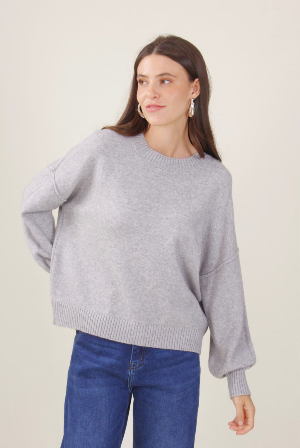 Oversized Ribbed Cuffs Sweater