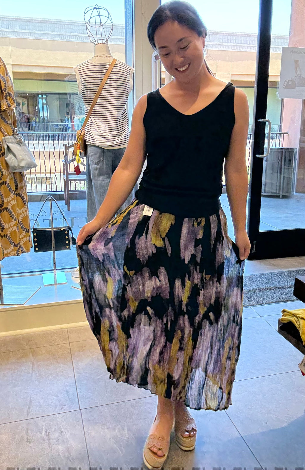 Ramie Twilight Petals Skirt