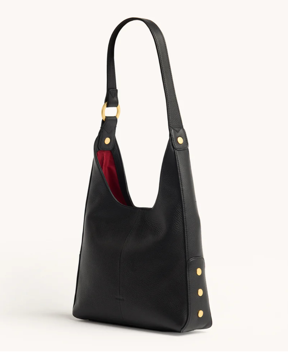 Hammitt Tim Med-Black Brushed/Gold