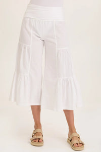 Wearables Linen Side-Tier Palazzo White