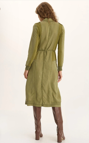 XCVI Oksana Twill Snap-Up MIDI Thicketc