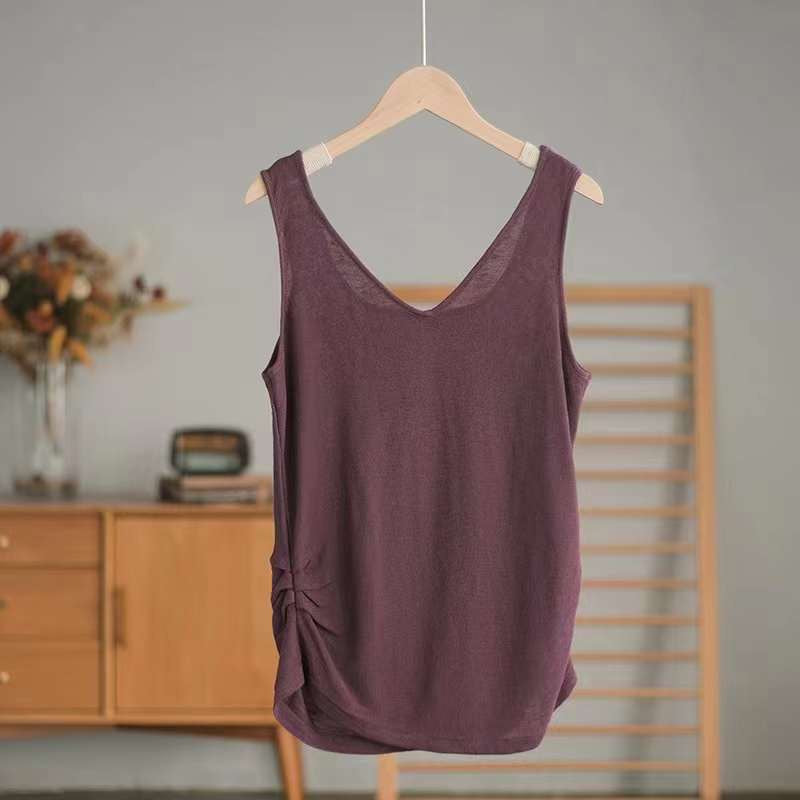 CLUT HEAT WAVE SIDE RUCHED TANK TOP