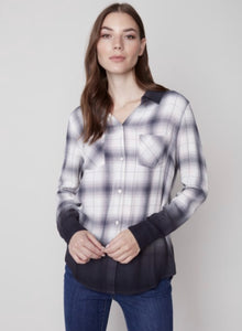 CHAR PLAID BUTTON SOFT SHIRT